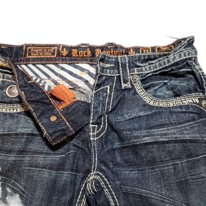 Mens Rock revival bootcut jeans
